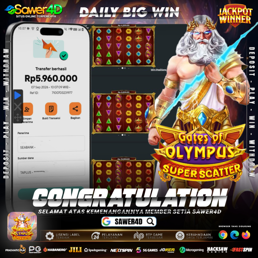 GATES OF OLYMPUS SUPER SCATTER TIDAK ADA HENTI HENTINYA MEMBERIKAN KEMENANGAN BESAR DI HARI INI....