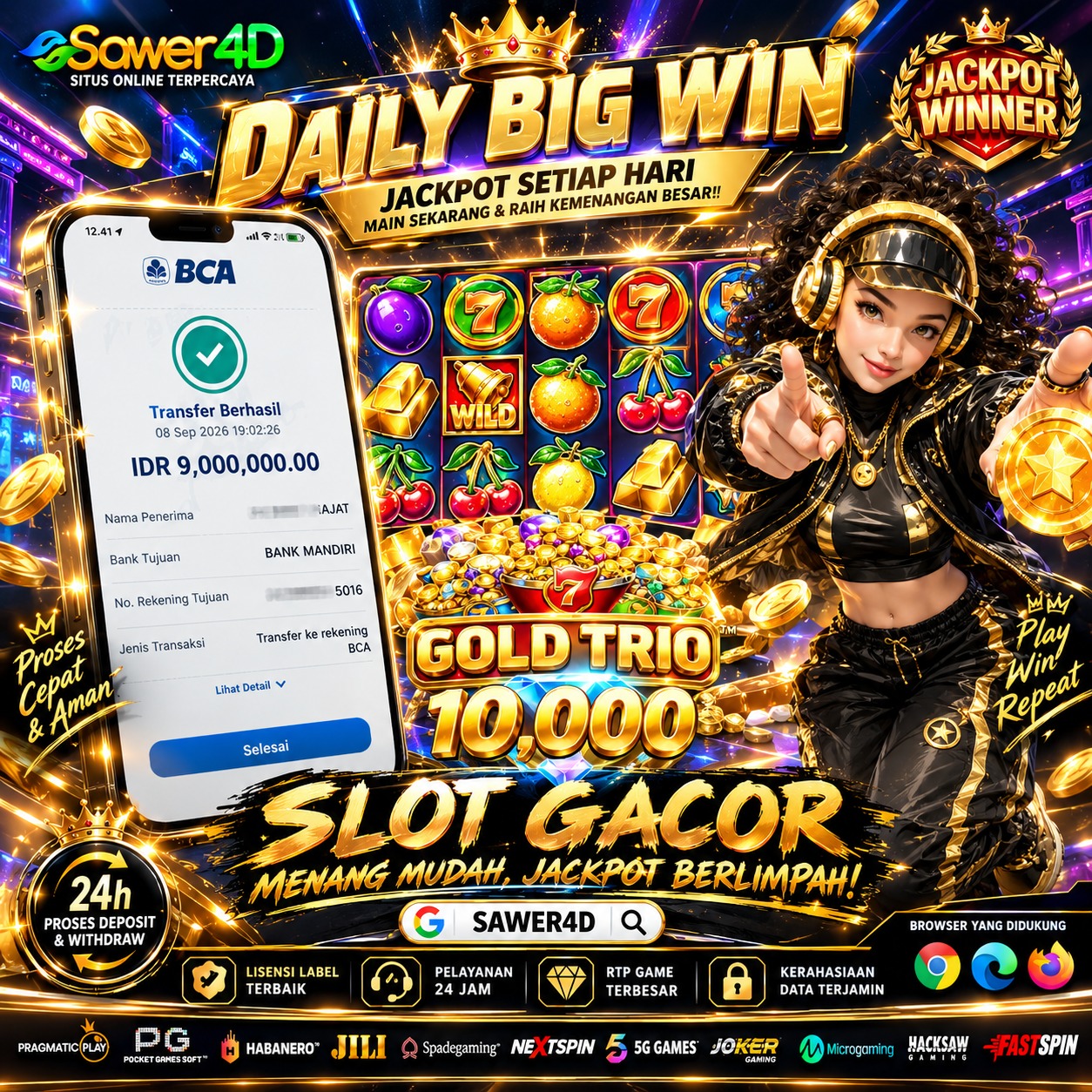 KEMENANGAN TIADA HENTI BERSAMA SAWER4D,MENANG BESAR TAK JADI IMPIAN DI SAWER4D