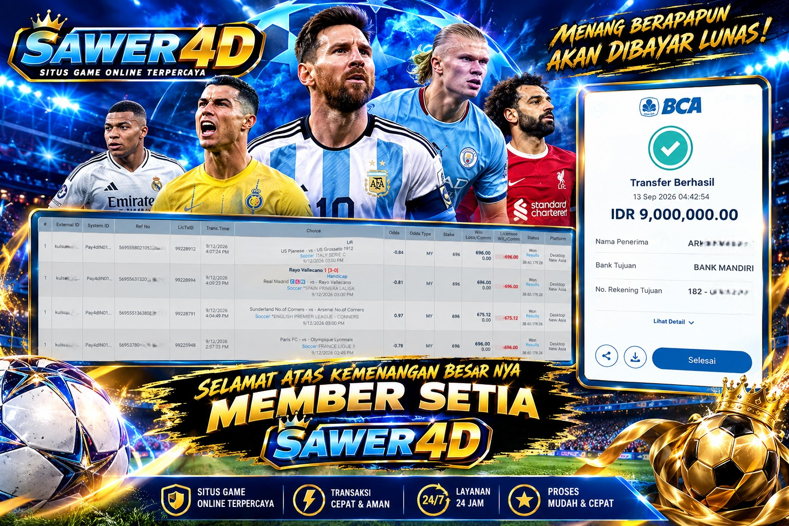 🏆🔥 SELAMAT ATAS KEMENANGAN DI SPORT! Hasil pertandingan kali ini benar-benar memuaskan! 🎉