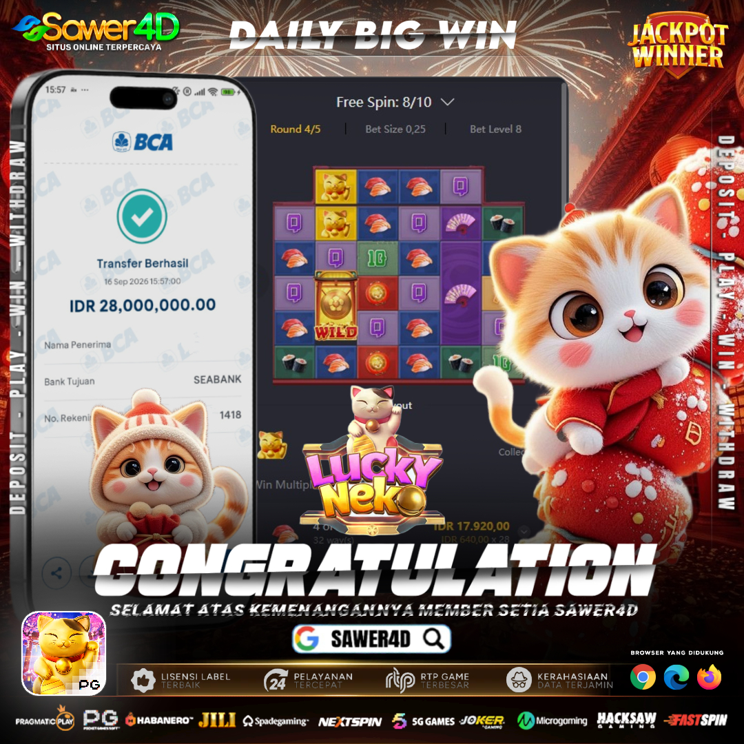 LUCKY NEKO KEMBALI MEMBERIKAN PECAHAN SELAYAR