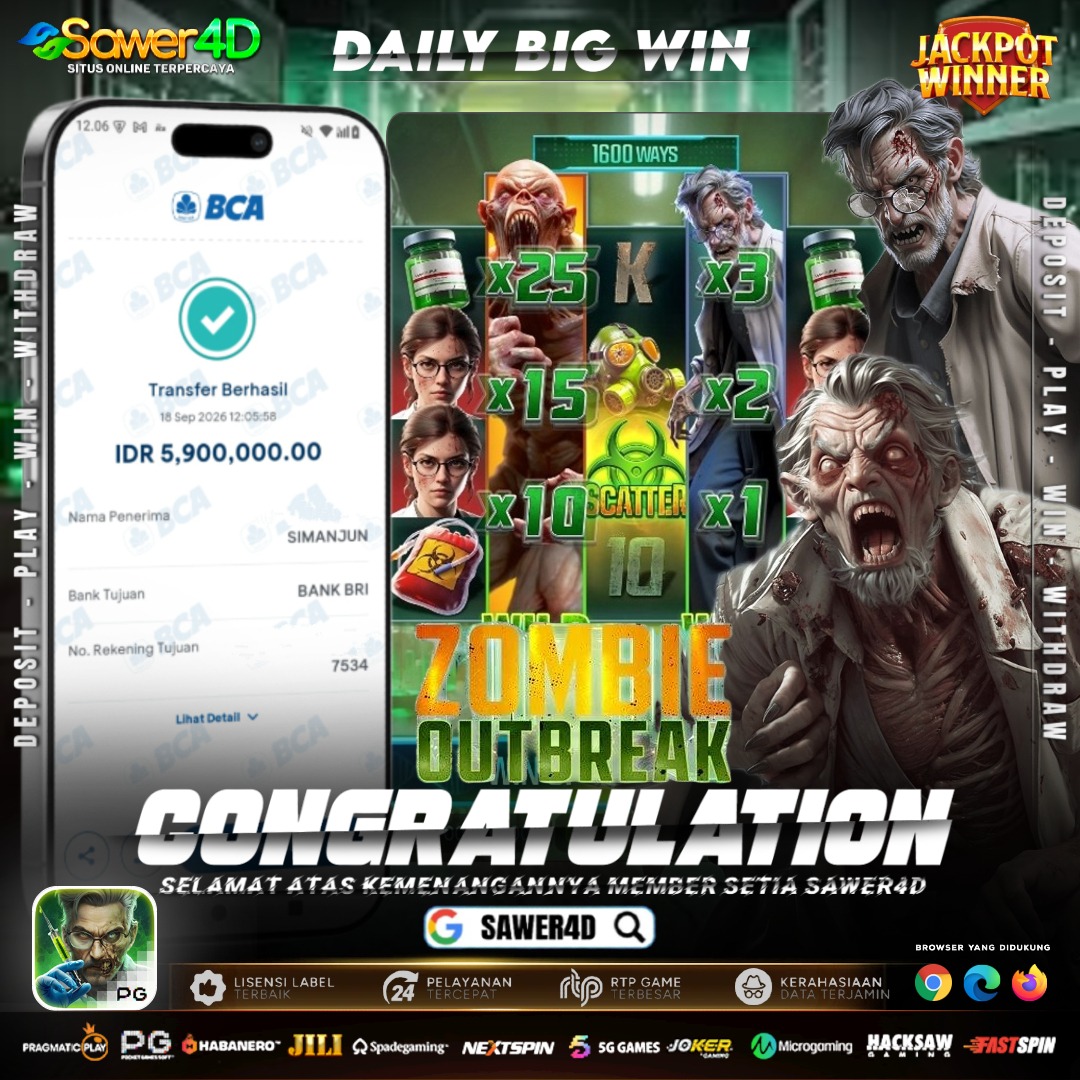 GACOR HARI INI, JACKPOT LAGI! 🔥🔥 MAXWIN → WD CEPAT → BUKTI NYATA! 💰 Saatnya rasakan sensasi BIG WIN di SAWER4D!